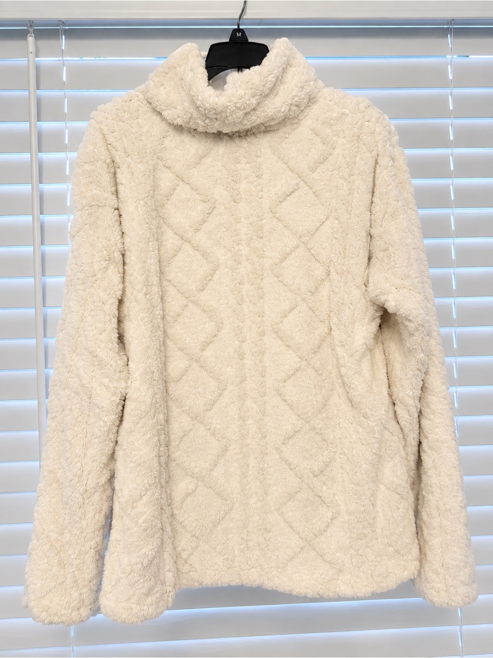 Eddie Bauer Cream Plush Turtleneck Sweater